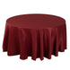 120 Burgundy Seamless Lamour Satin Round Tablecloth for 5 Foot Table With Floor-Length Drop