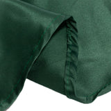 120 Hunter Emerald Green Seamless Lamour Satin Round Tablecloth for 5 Foot Table With Floor-Length