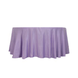 120 Lavender Lilac Seamless Lamour Satin Round Tablecloth for 5 Foot Table With Floor-Length Drop