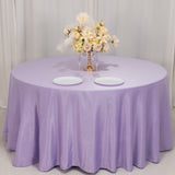 120 Lavender Lilac Seamless Lamour Satin Round Tablecloth for 5 Foot Table With Floor-Length Drop