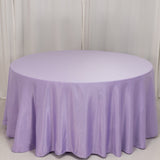 120 Lavender Lilac Seamless Lamour Satin Round Tablecloth for 5 Foot Table With Floor-Length Drop