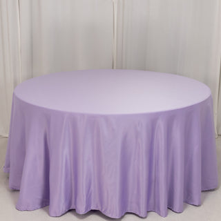 <h3 style="margin-left:0px;"><strong>Seamless Lavender Lilac Lamour Satin Round Tablecloth 120”</strong>