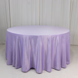 120 Lavender Lilac Seamless Lamour Satin Round Tablecloth for 5 Foot Table With Floor-Length Drop