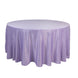 120 Lavender Lilac Seamless Lamour Satin Round Tablecloth for 5 Foot Table With Floor-Length Drop