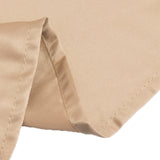 120 Nude Seamless Lamour Satin Round Tablecloth for 5 Foot Table With Floor-Length Drop