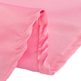 120 Pink Seamless Lamour Satin Round Tablecloth for 5 Foot Table With Floor-Length Drop