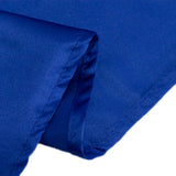 120 Royal Blue Seamless Lamour Satin Round Tablecloth for 5 Foot Table With Floor-Length