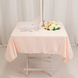 54inch Blush Seamless Lamour Satin Square Tablecloth