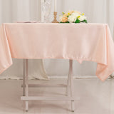 54inch Blush Seamless Lamour Satin Square Tablecloth