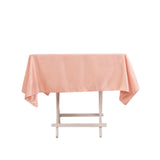 Dusty Rose Seamless Lamour Satin Square Tablecloth - 54inch