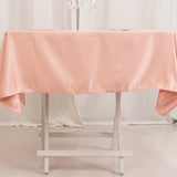 Dusty Rose Seamless Lamour Satin Square Tablecloth - 54inch