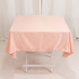 Dusty Rose Seamless Lamour Satin Square Tablecloth - 54inch