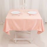 Dusty Rose Seamless Lamour Satin Square Tablecloth - 54inch