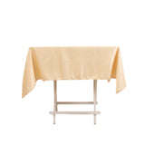 Beige Seamless Lamour Satin Square Tablecloth - 54inch