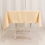 Beige Seamless Lamour Satin Square Tablecloth - 54inch