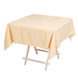 Beige Seamless Lamour Satin Square Tablecloth - 54inch