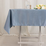 54inch Dusty Blue Seamless Lamour Satin Square Tablecloth