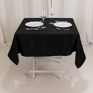 <h3 style="margin-left:0px;"><strong>Exquisite Black Lamour Satin Tablecloth - 54"</strong>