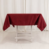 Burgundy Seamless Lamour Satin Square Tablecloth - 54inch