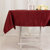 Burgundy Seamless Lamour Satin Square Tablecloth - 54inch