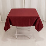 Burgundy Seamless Lamour Satin Square Tablecloth - 54inch