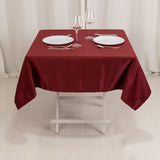 Burgundy Seamless Lamour Satin Square Tablecloth - 54inch