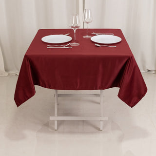 <h3 style="margin-left:0px;"><strong>Exquisite Burgundy Lamour Satin Tablecloth - 54"</strong>