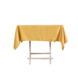 54inch Champagne Lamour Satin Square Tablecloth