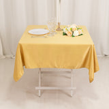 54inch Champagne Lamour Satin Square Tablecloth