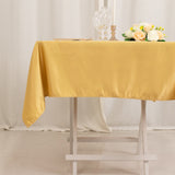 54inch Champagne Lamour Satin Square Tablecloth