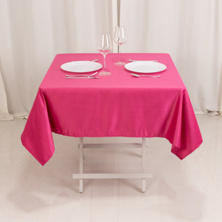 <h3 style="margin-left:0px;"><strong>Exquisite Fuchsia Lamour Satin Tablecloth - 54"</strong>