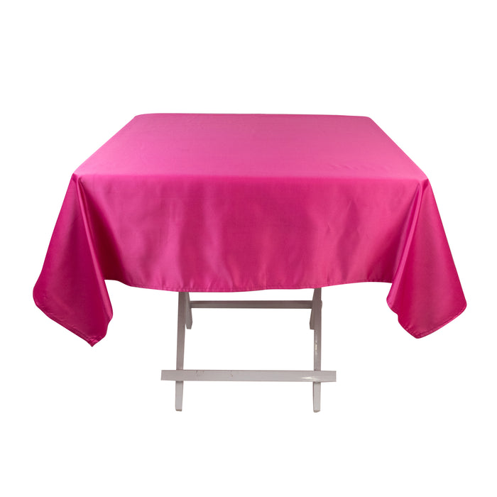 Fuchsia Seamless Lamour Satin Square Tablecloth - 54inch