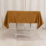 54inch Gold Seamless Lamour Satin Square Tablecloth