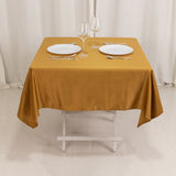 54inch Gold Seamless Lamour Satin Square Tablecloth