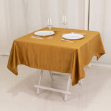 54inch Gold Seamless Lamour Satin Square Tablecloth