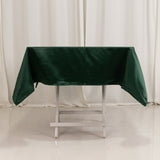 54inch Hunter Emerald Green Seamless Lamour Satin Square Tablecloth