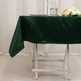 54inch Hunter Emerald Green Seamless Lamour Satin Square Tablecloth