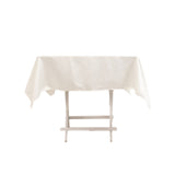 Ivory Seamless Lamour Satin Square Tablecloth - 54inch