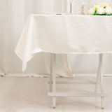 Ivory Seamless Lamour Satin Square Tablecloth - 54inch