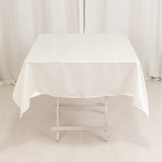 <h3 style="margin-left:0px;"><strong>Exquisite Ivory Lamour Satin Tablecloth - 54"</strong>