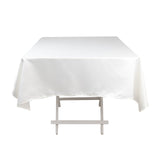 Ivory Seamless Lamour Satin Square Tablecloth - 54inch