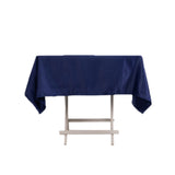 Navy Blue Seamless Lamour Satin Square Tablecloth - 54inch