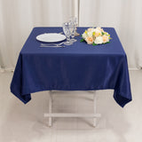 Navy Blue Seamless Lamour Satin Square Tablecloth - 54inch