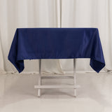 Navy Blue Seamless Lamour Satin Square Tablecloth - 54inch