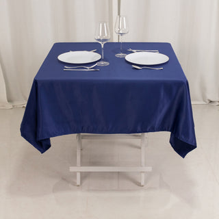 <h3 style="margin-left:0px;"><strong>Exquisite Navy Blue Lamour Satin Tablecloth - 54"</strong>