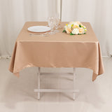 54inch Nude Seamless Lamour Satin Square Tablecloth