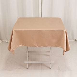 <h3 style="margin-left:0px;"><strong>Exquisite Nude Lamour Satin Tablecloth - 54"</strong>