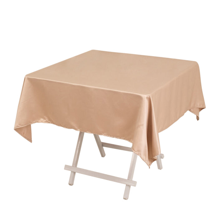 54inch Nude Seamless Lamour Satin Square Tablecloth