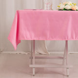 Pink Seamless Lamour Satin Square Tablecloth - 54inch