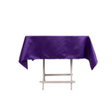 54inch Purple Seamless Lamour Satin Square Tablecloth